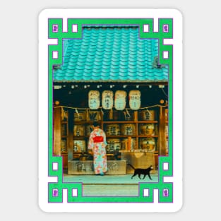 Neko Mosaic - Sake A Go Go Sticker